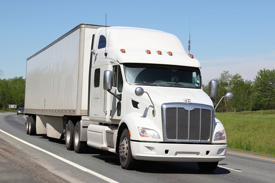 White freight truck 