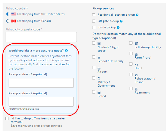 Request a quote form