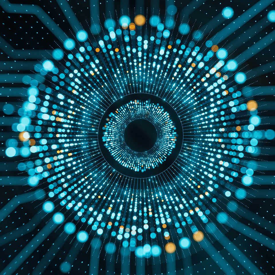 Organic blue image representing agentic AI